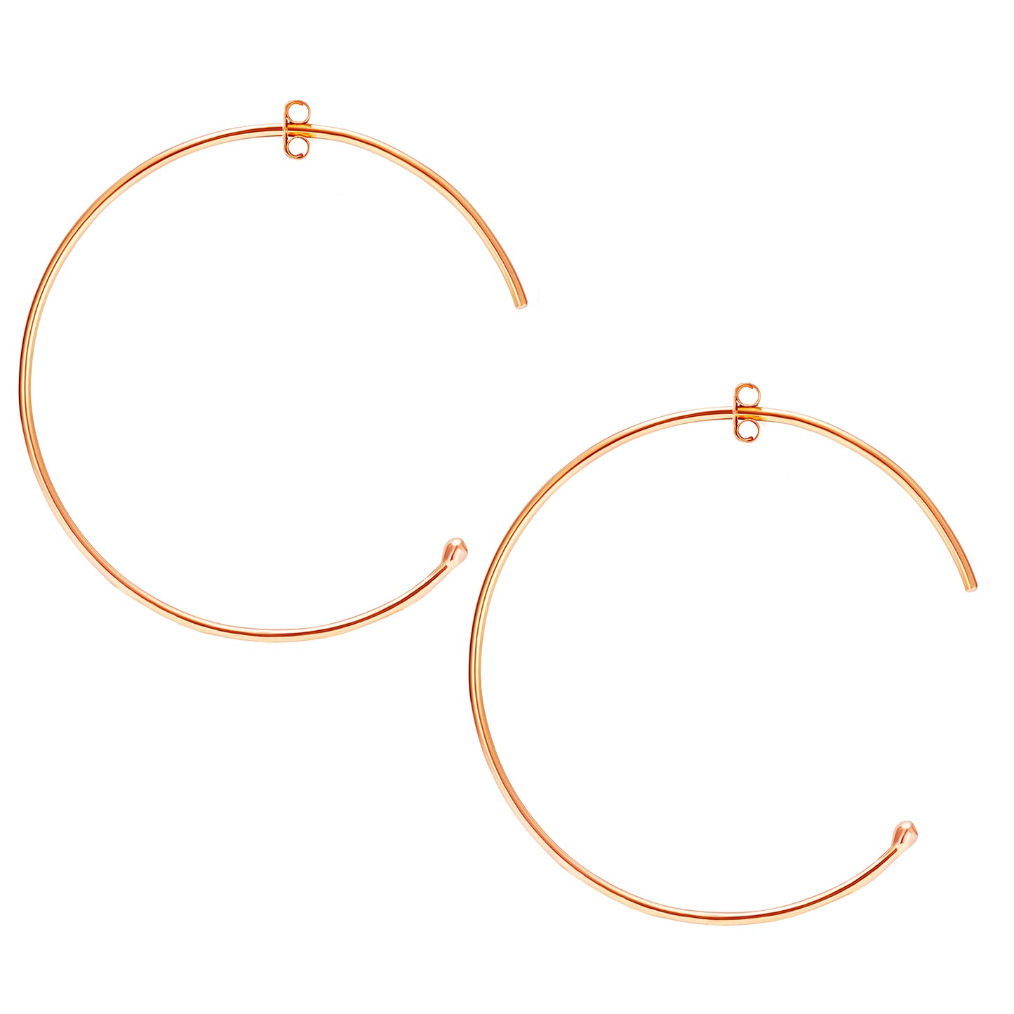 18ct Rose Gold Medium/Large Hoops