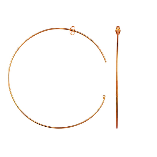 18ct Rose Gold Large Hoops