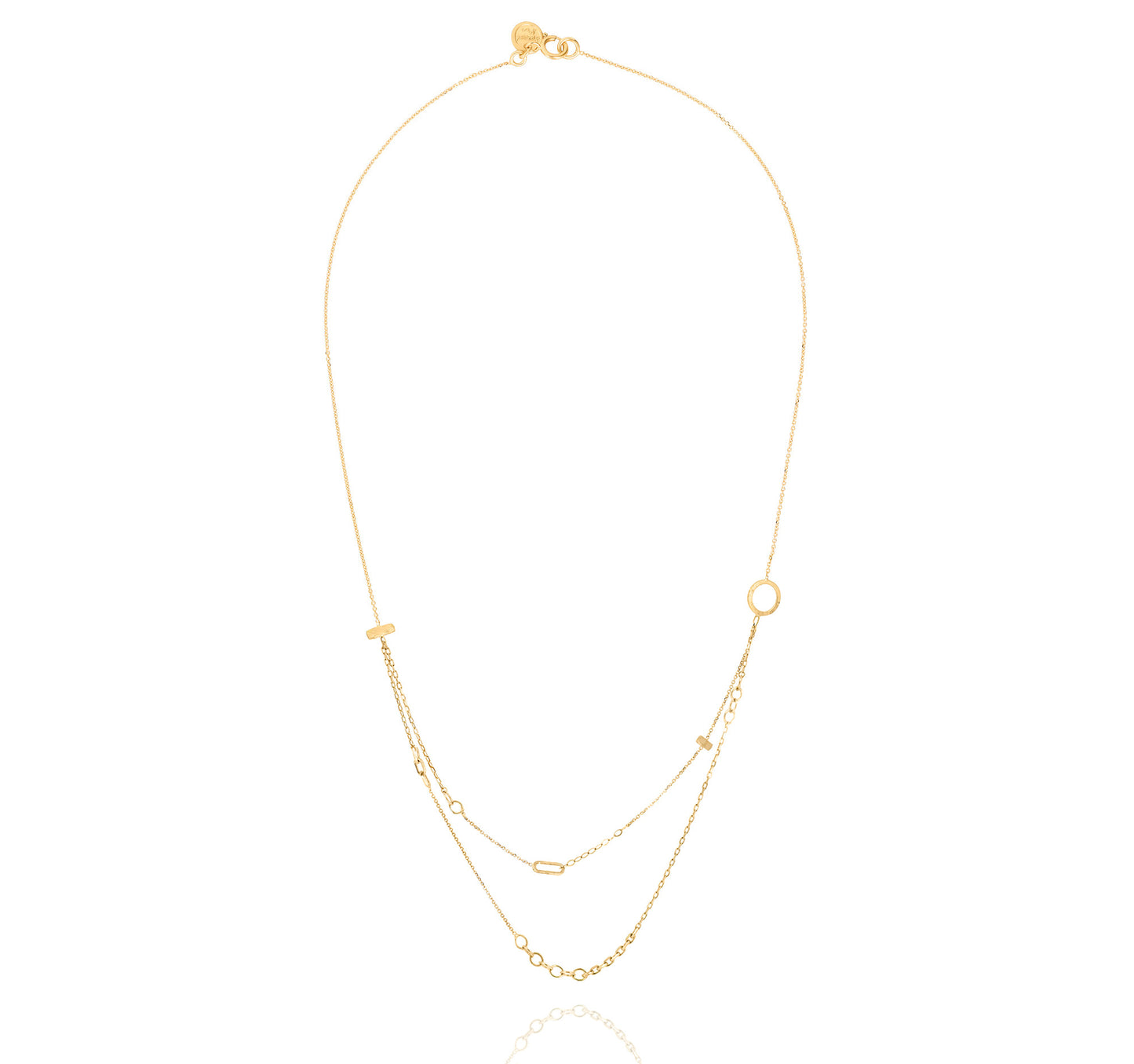 18ct Gold Chains Galore 2 chain necklace.