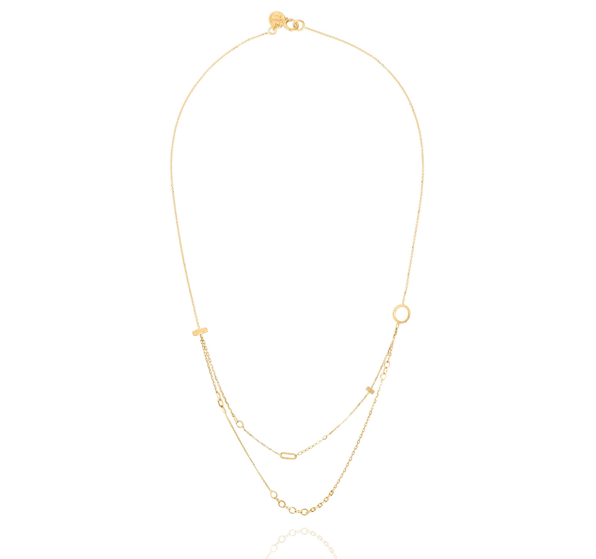 18ct Gold Chains Galore 2 chain necklace.