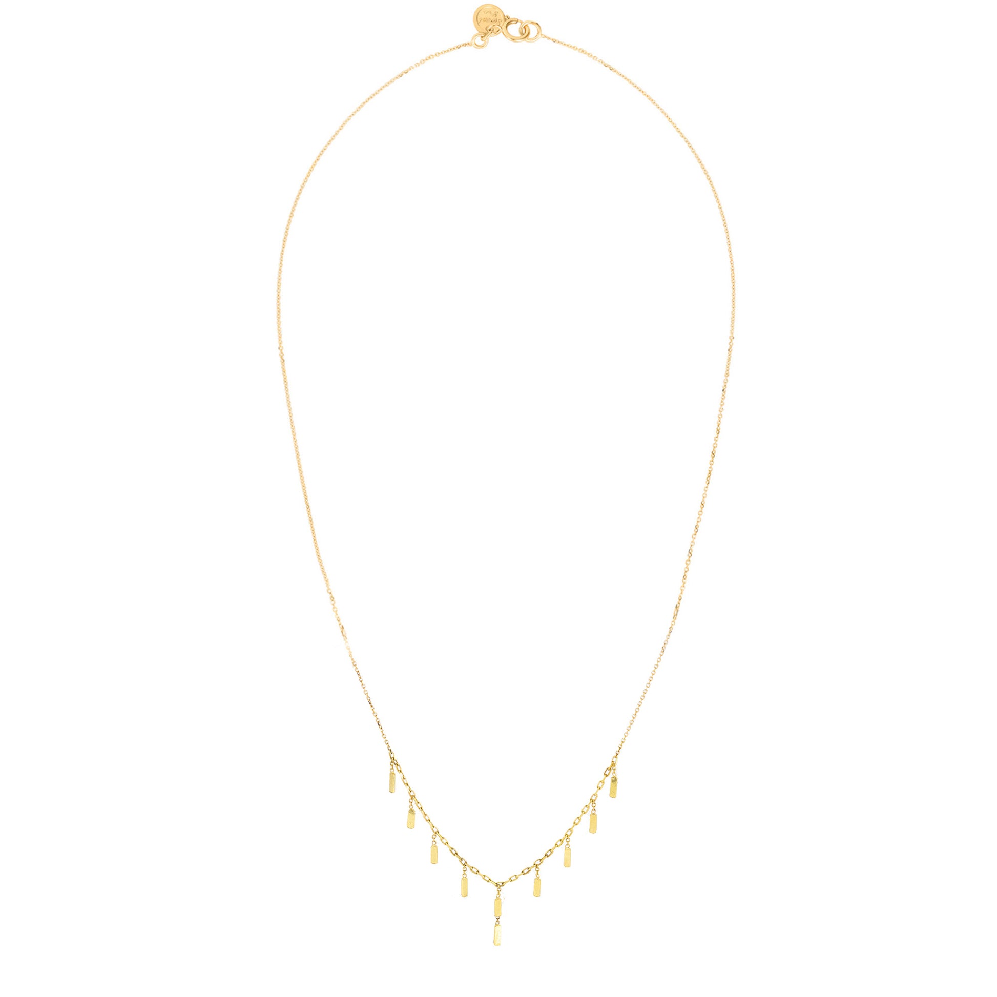 Enchanting Gold Bar Charm Necklace