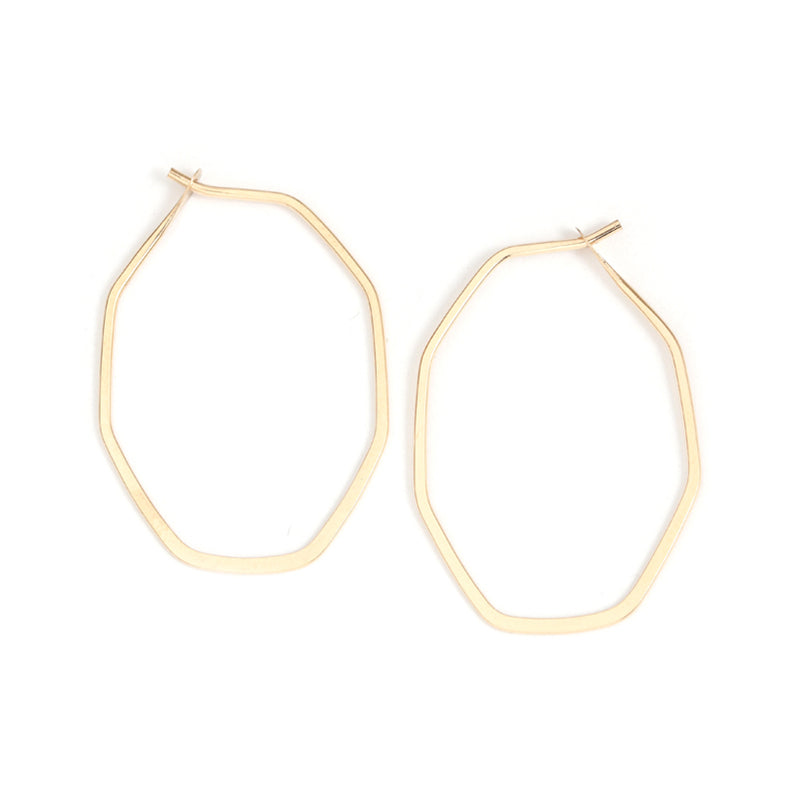 Small Gold Herkimer Hoops