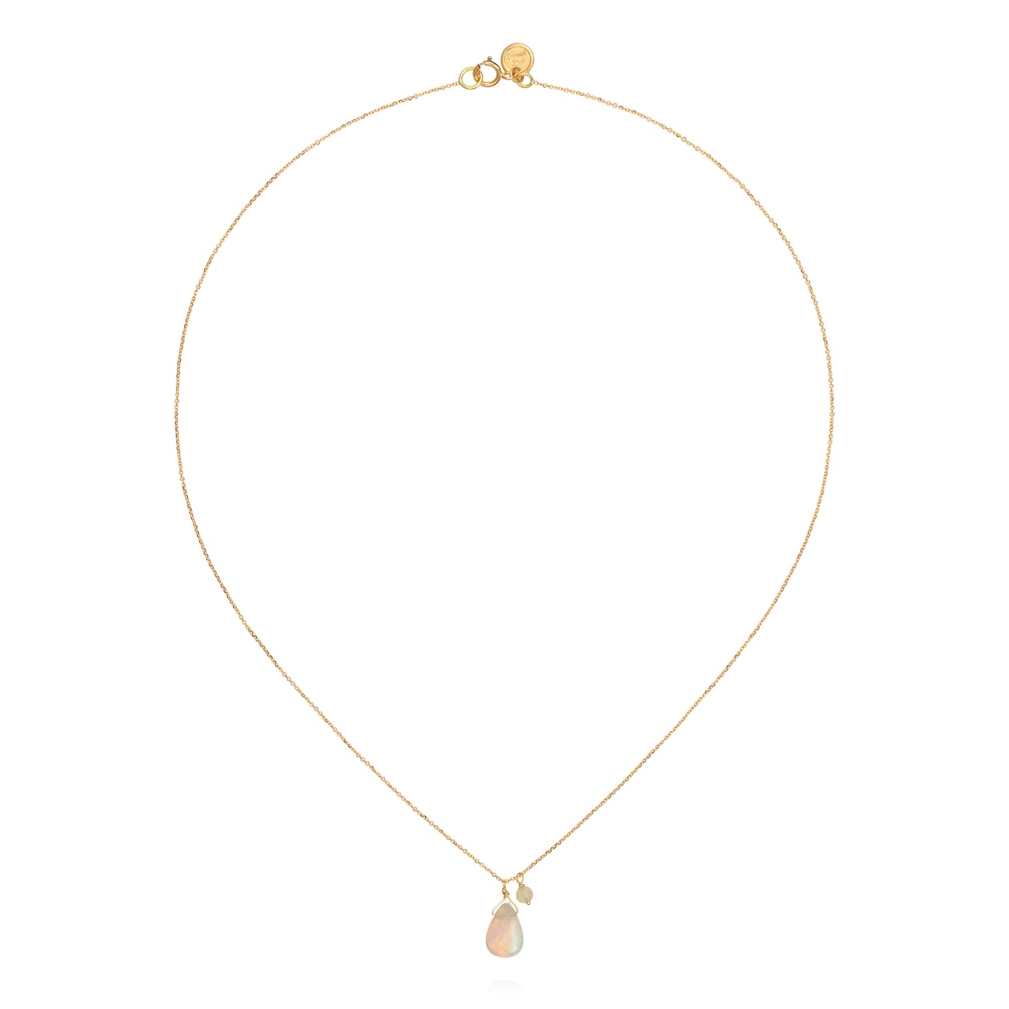 Opal Fountain Necklace with Opal Drop