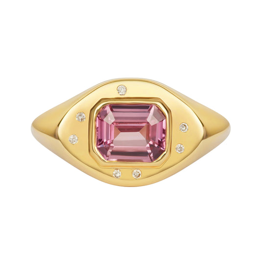 Pink Sapphire Signet Ring