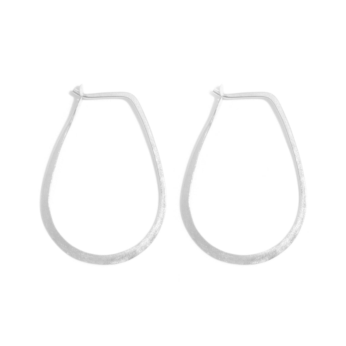 Melissa Joy Manning small silver teardrop hoop earring