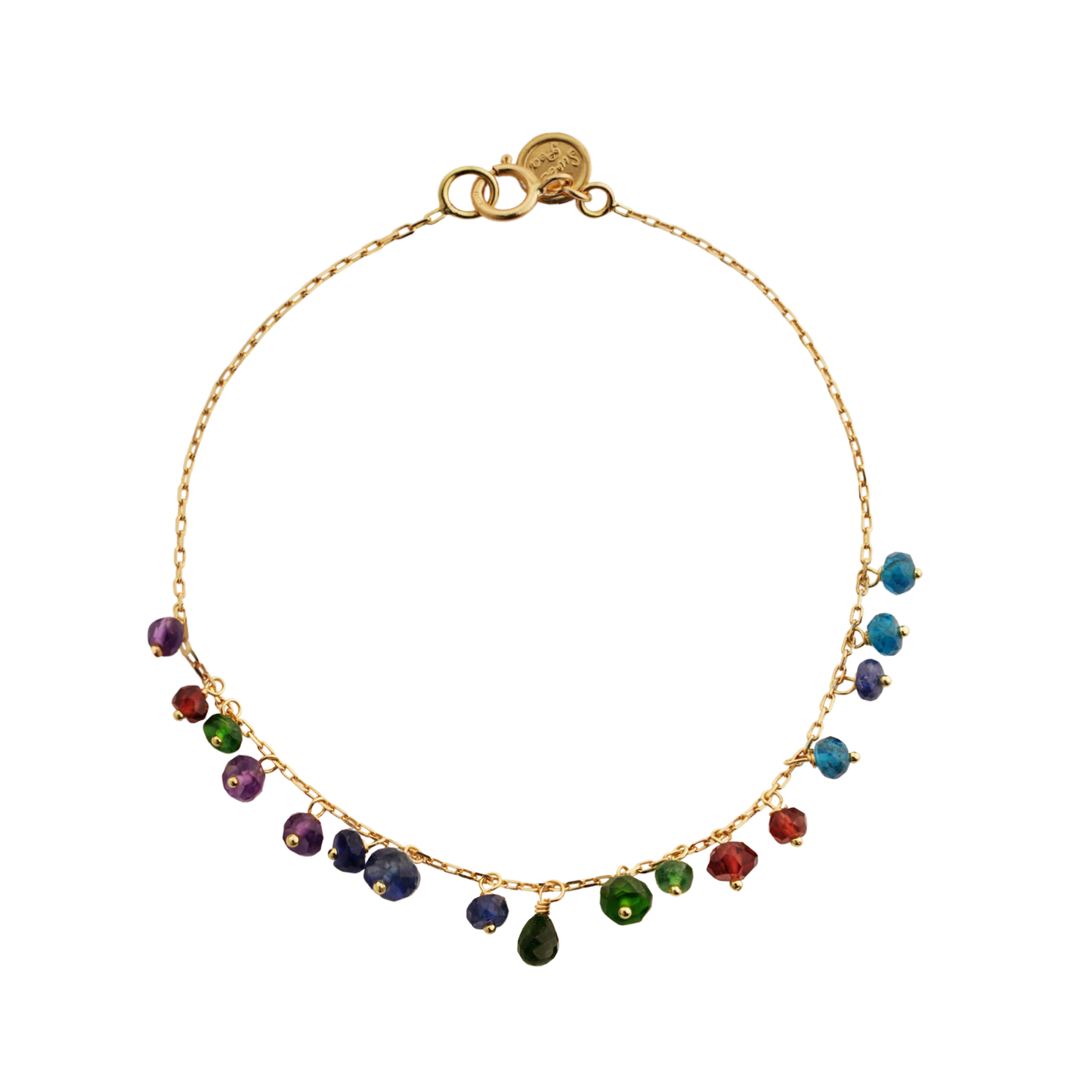 Sweet Pea 18ct gold beaded 'Crown Jewels' bracelet