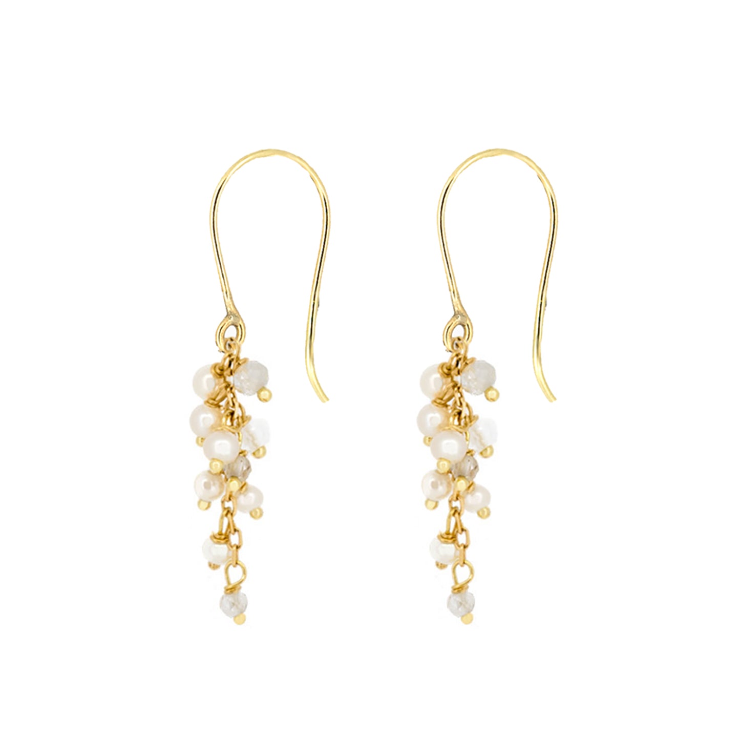 Goddess of Love Short Pearl Hook Earrings