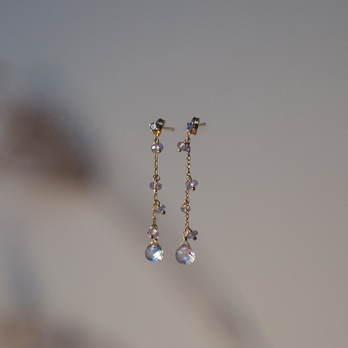 Sale Salt and Pepper Diamond and sapphire Earrings