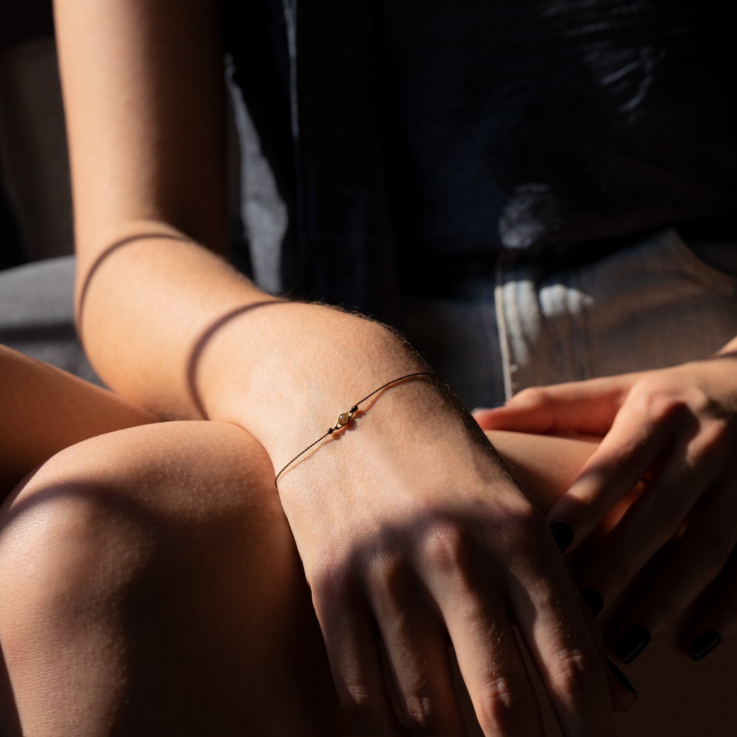 Margaret Solow Rose Cut Diamond Bracelet on model