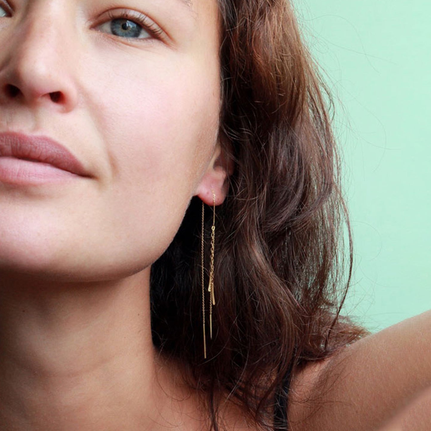 Sycamore Long Tread Through Earrings