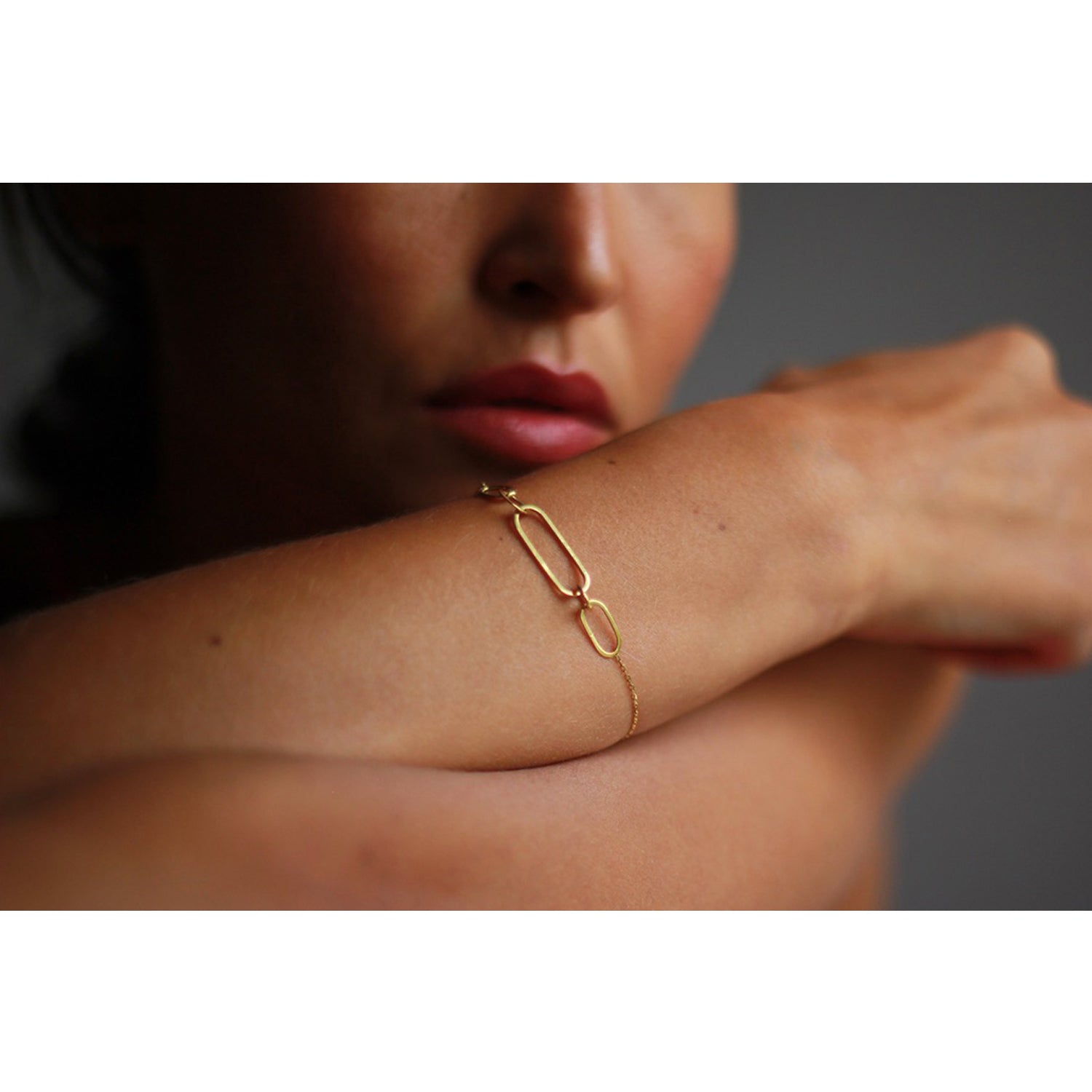 Linked with Love Chunky Bracelet on model
