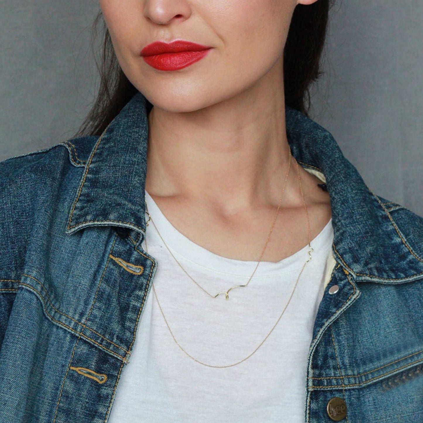 Doodles in Gold Long Necklace