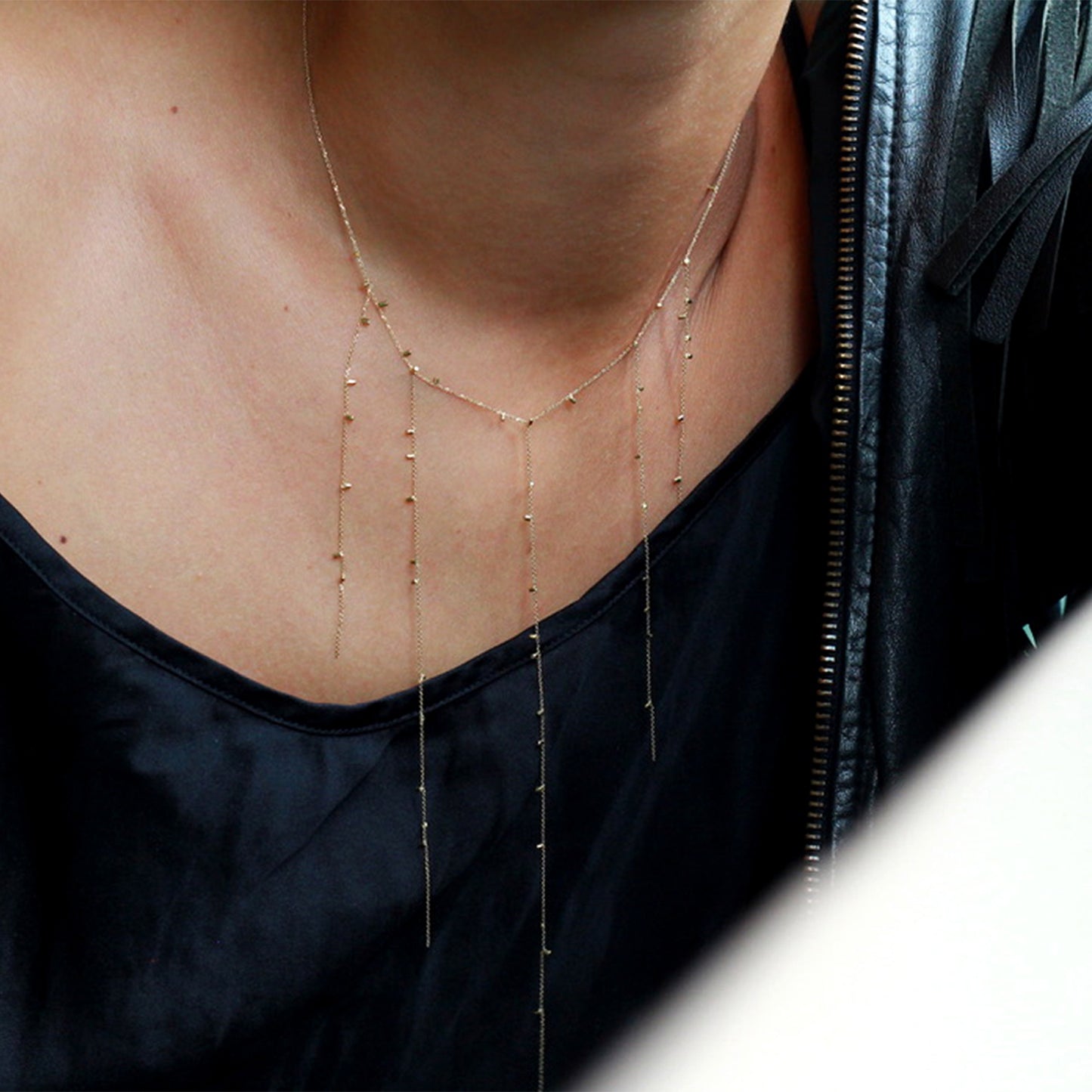 Gold Dust Five Strand Necklace