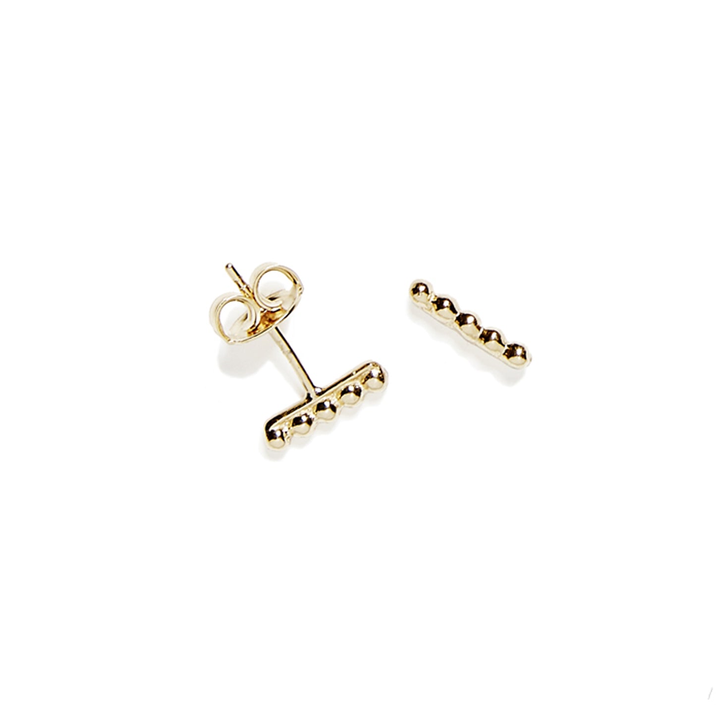 Agnes De Verneuil Golden Ball Studs Gold plated Silver stud earring