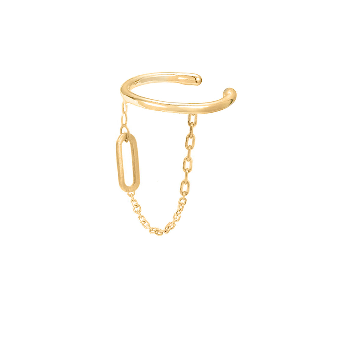 Chains Galore ear cuff with looped chain.
