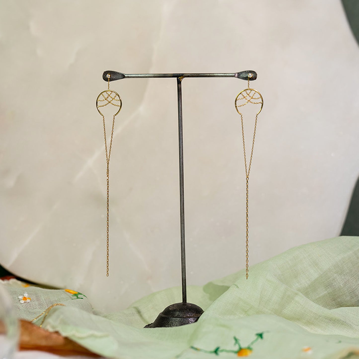 Sale Tartan Diamond Tail Earrings