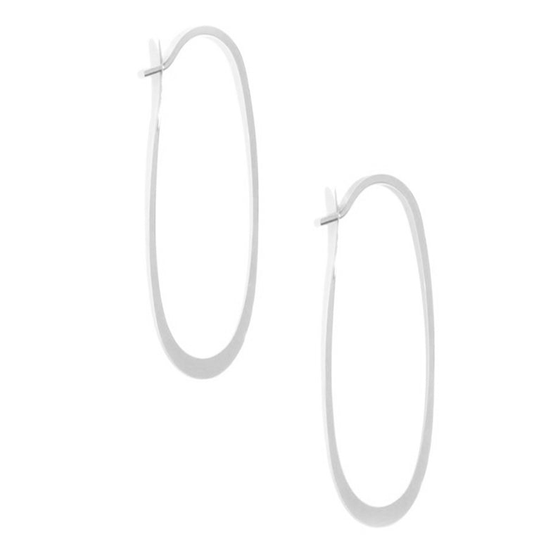 Melissa Joy Manning Silver Elliptical Hoop