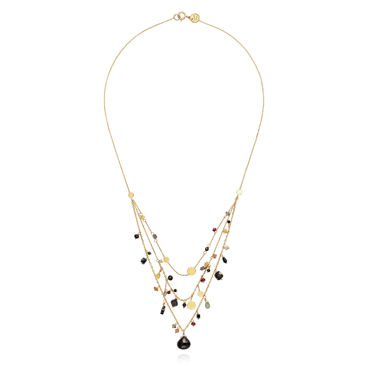 Mystic Chev Three Strand Beaded Necklace