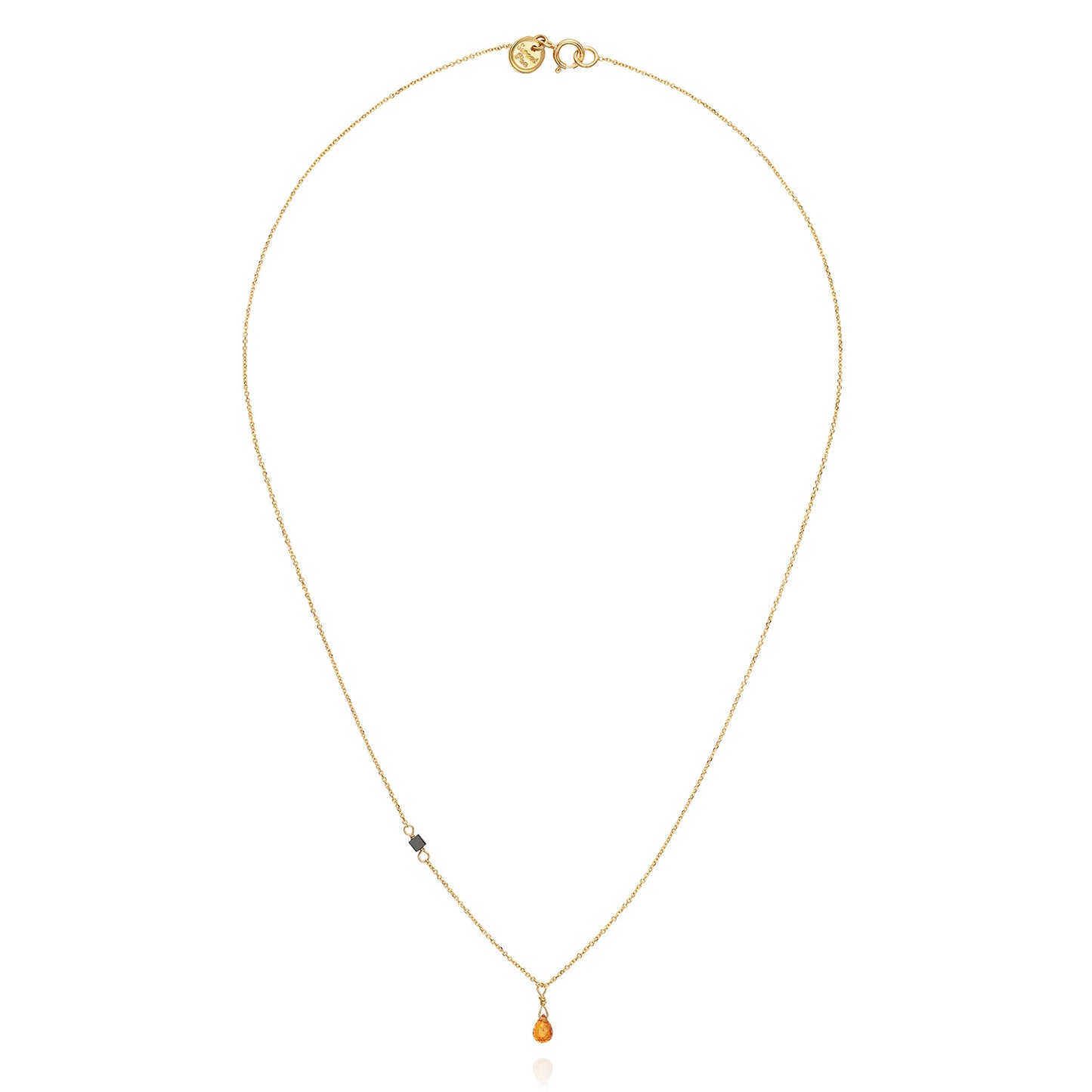 Mystic Chev Sapphire Drop Necklace