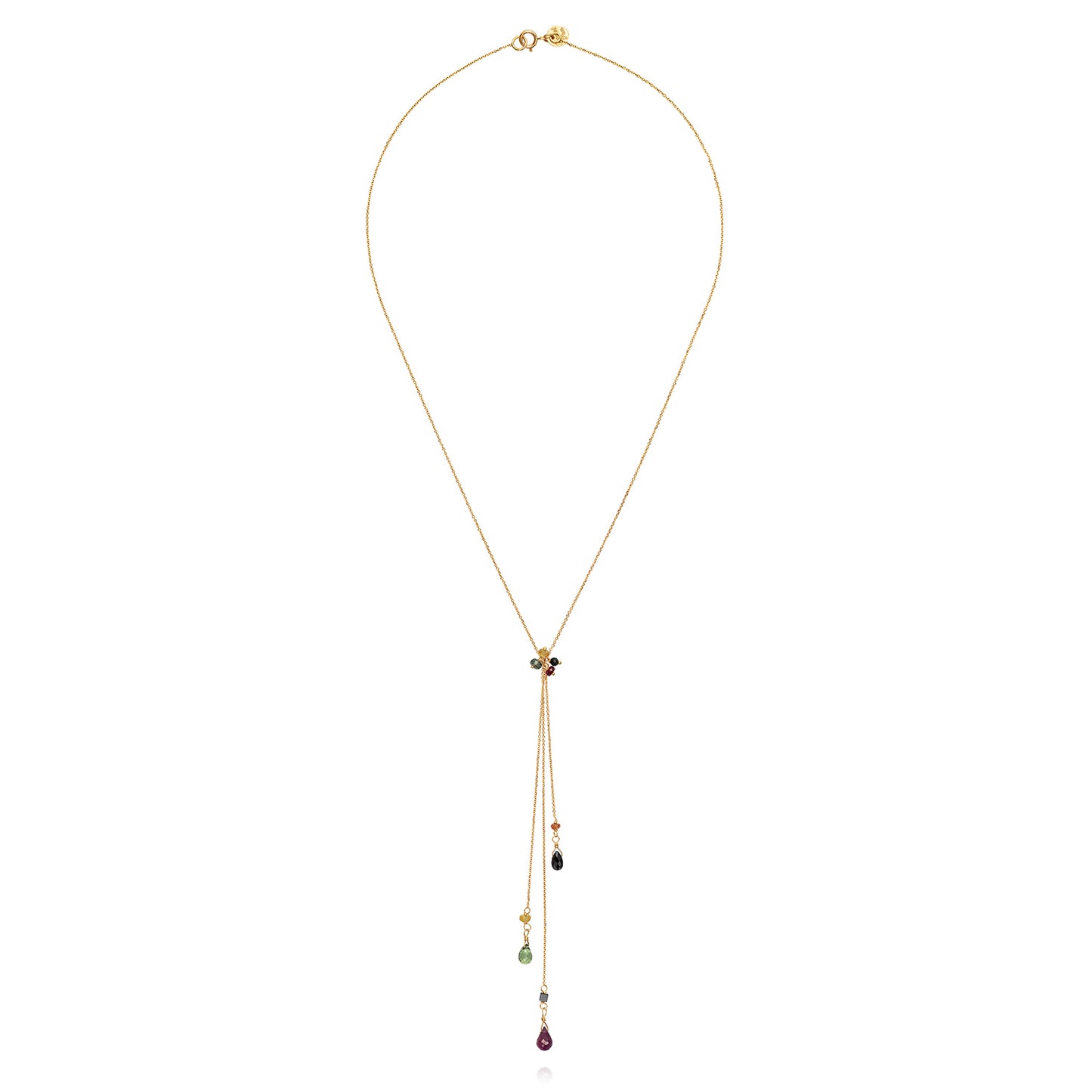 Mystic Chev Y Shaped Necklace With Hanging Chains