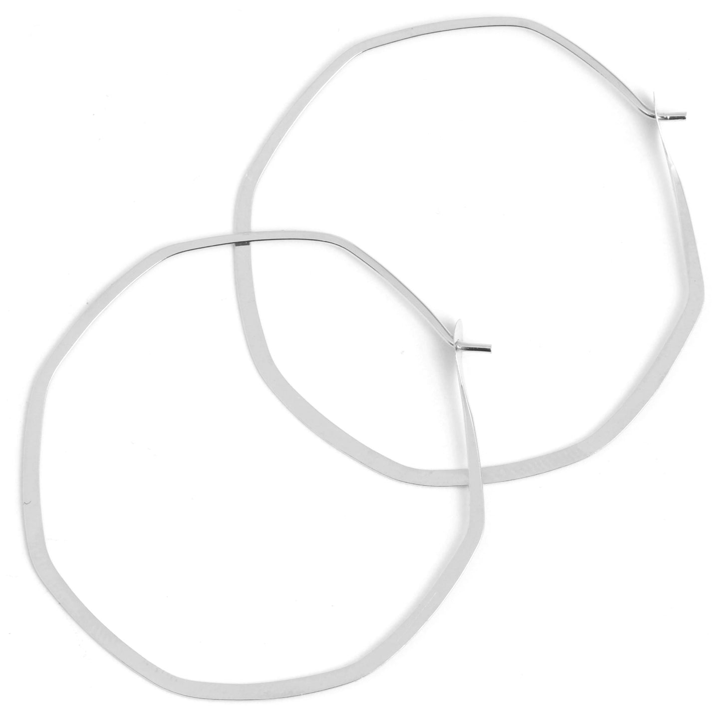 Melissa Joy Manning Silver Octagon Hoops