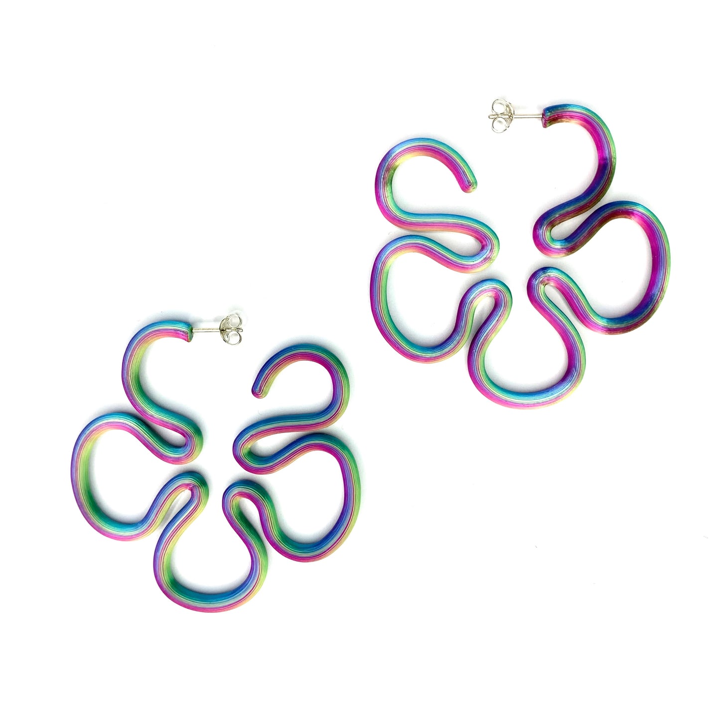 Zoe Sherwood Magic Rainbow Flower Hoop Earrings medium