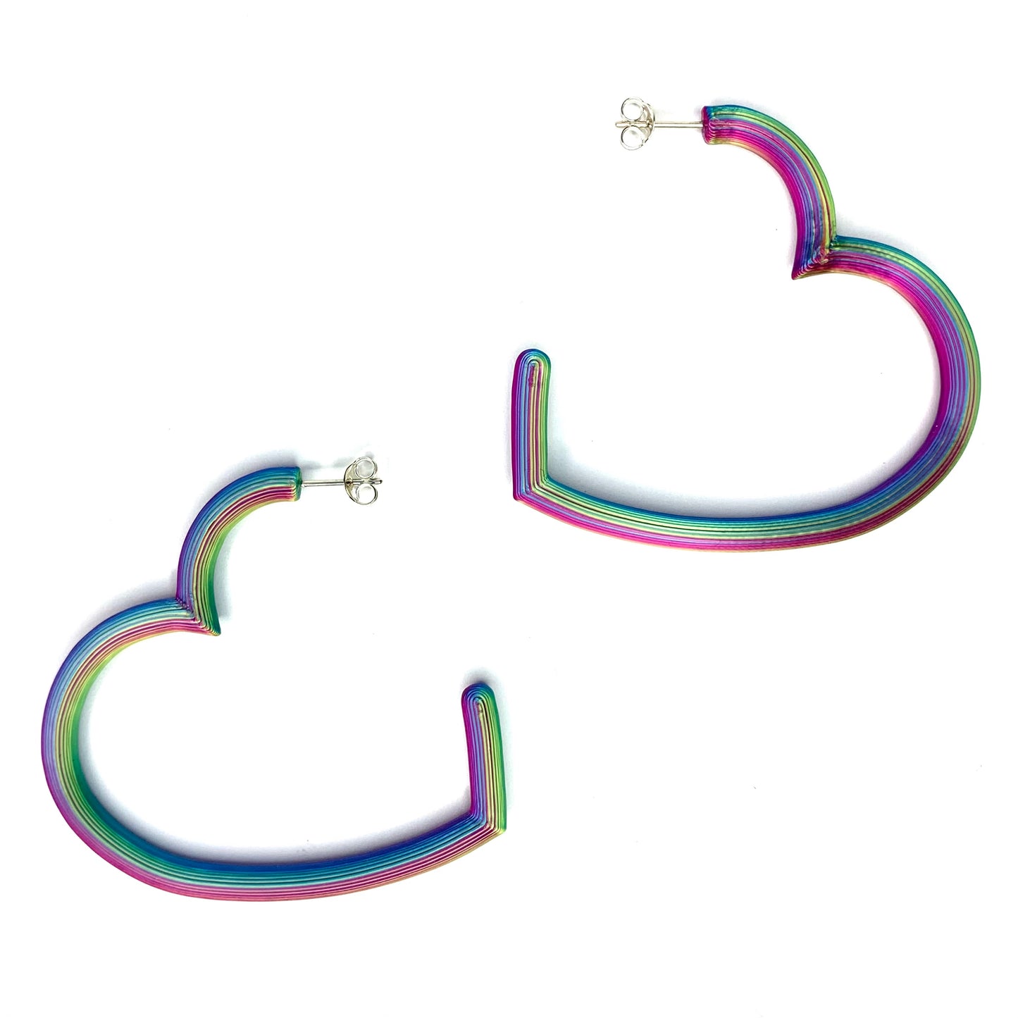 Zoe Sherwood Magic Hearts Hoop Earrings mediun