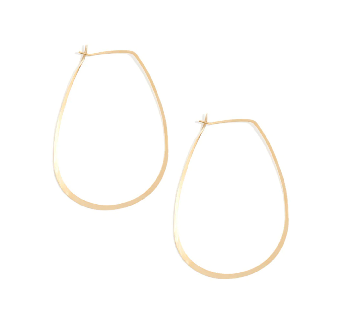 Large Gold Teardrop Hoops