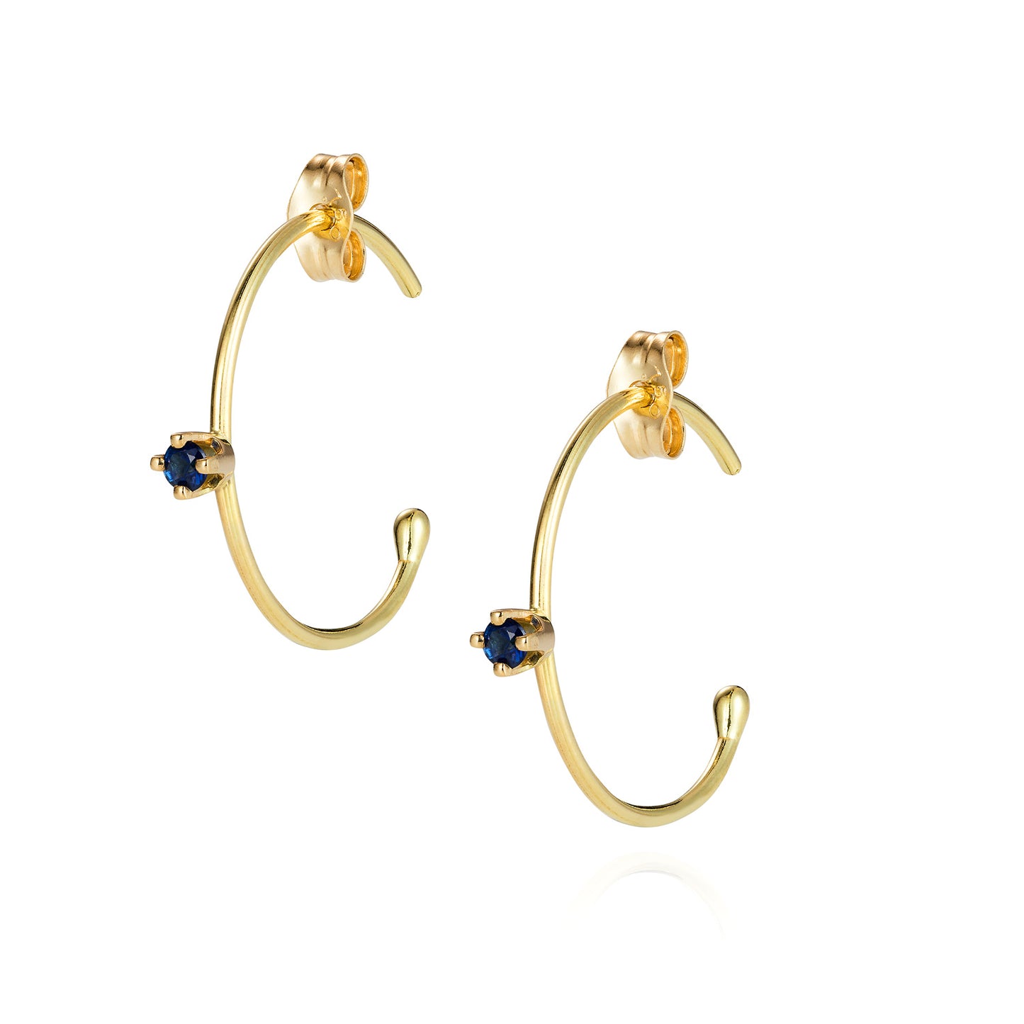 Pogo Punk Blue Sapphire Hoops