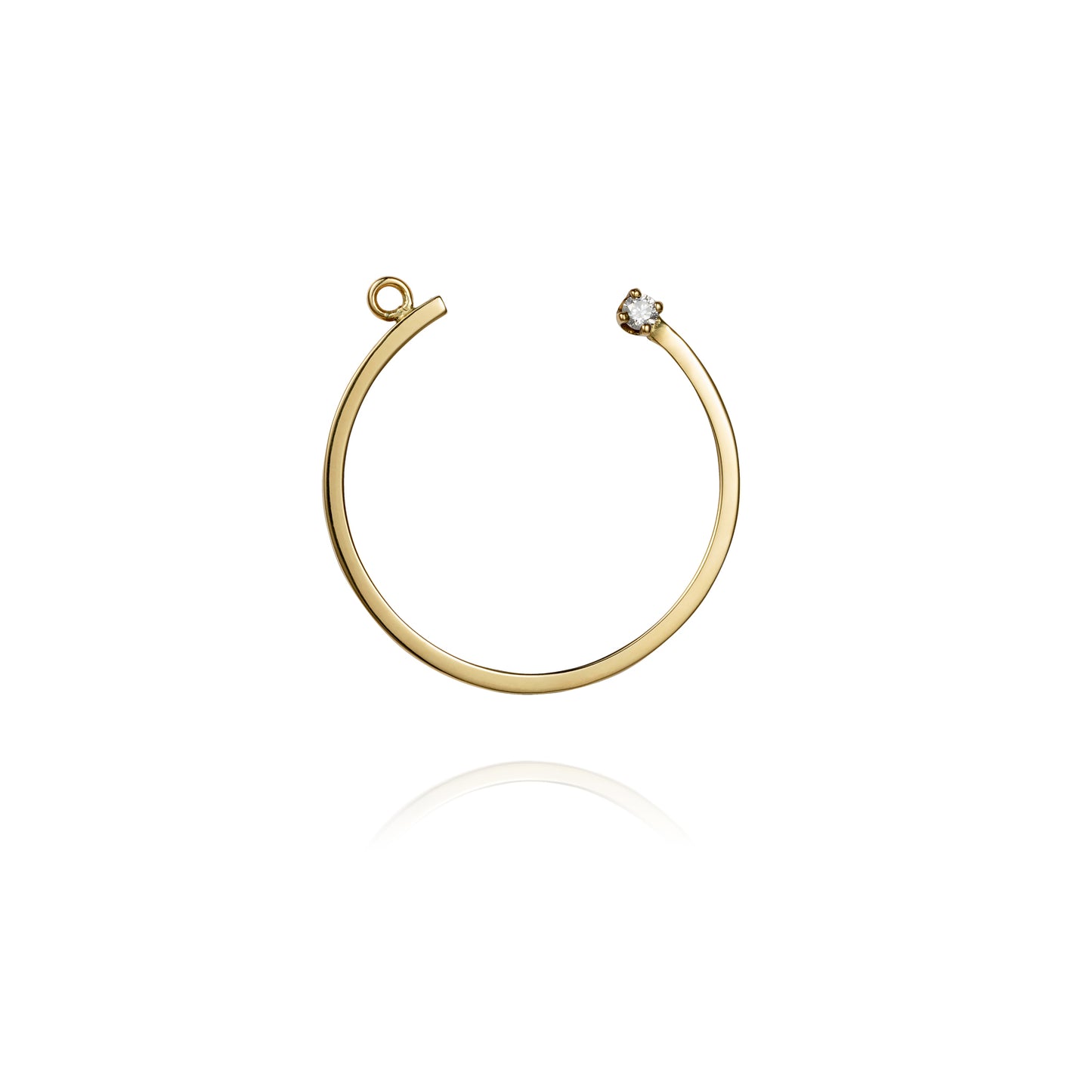 Sweet Pea Precious Maze 18ct gold brushed finish small circle diamond add-on