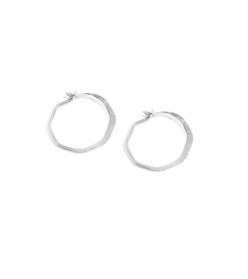 Extra Small Silver Octagon Hoop – Sweet Pea Jewellery