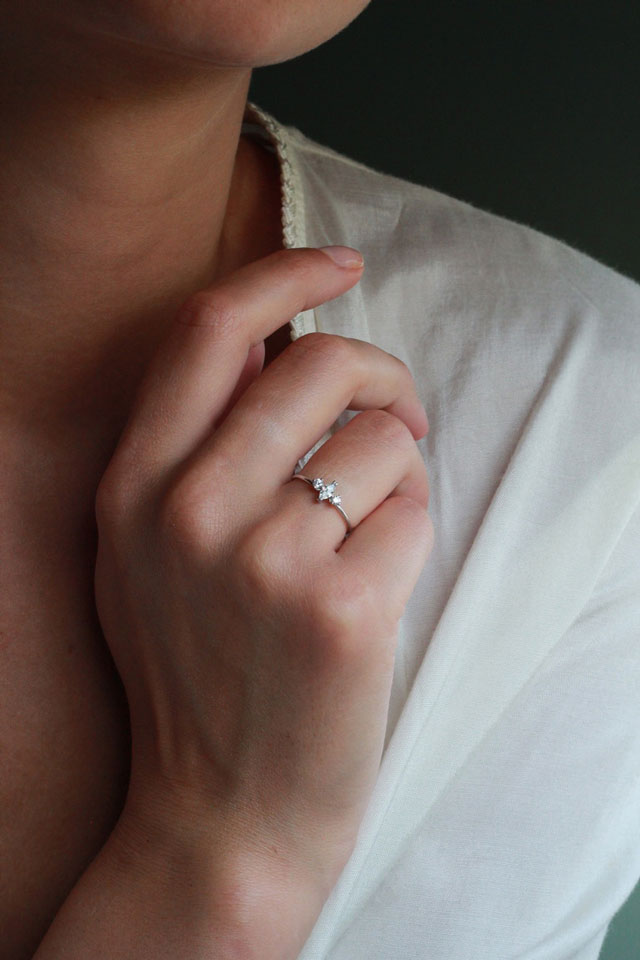 3 Stone Marquise Diamond Ring