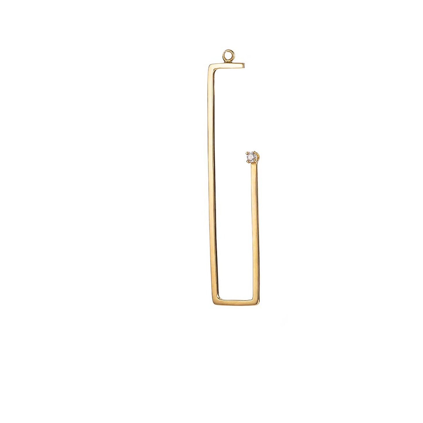 Sweet Pea Precious Maze 18ct gold polished finish diamond rectangle add-on Edit alt text