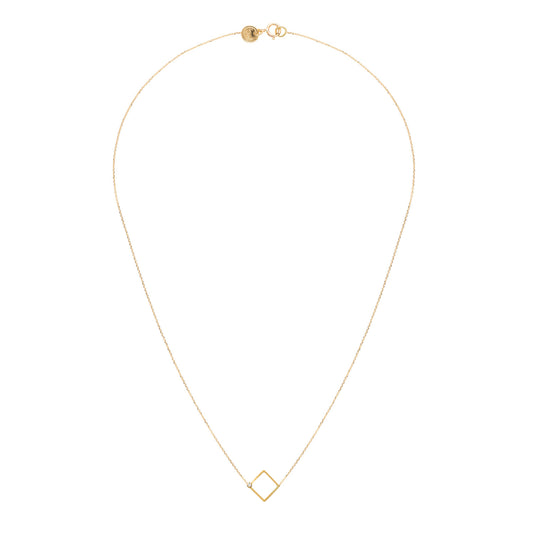 Sweet Pea Precious Maze 18ct yellow gold square diamond chain necklace