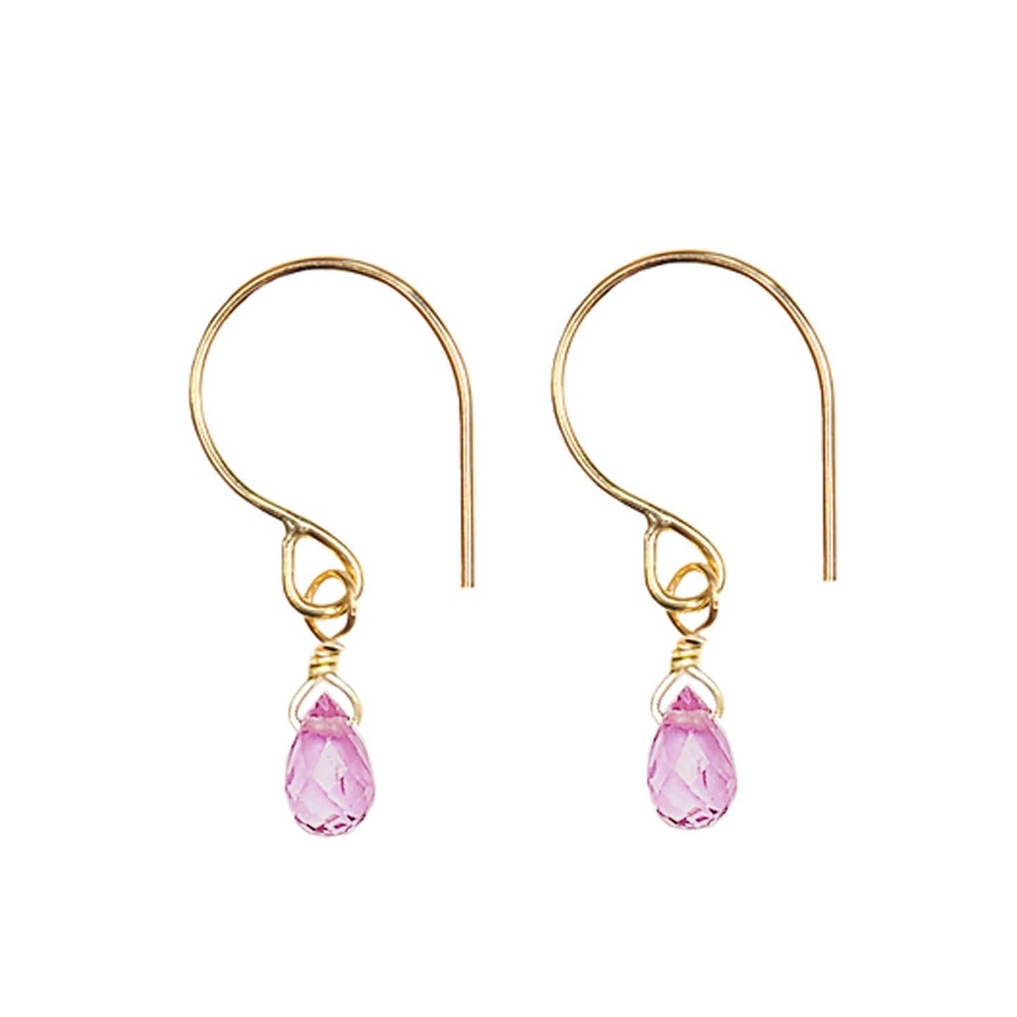 Sapphire Drop Fine Hooks - Pink
