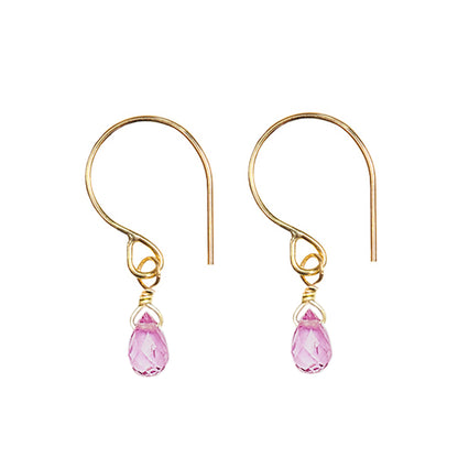 Sapphire Drop Fine Hooks - Pink