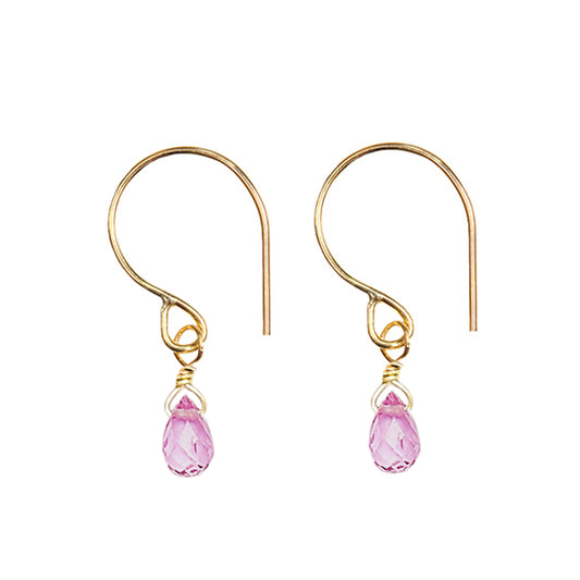 Sapphire Drop Fine Hooks - Pink