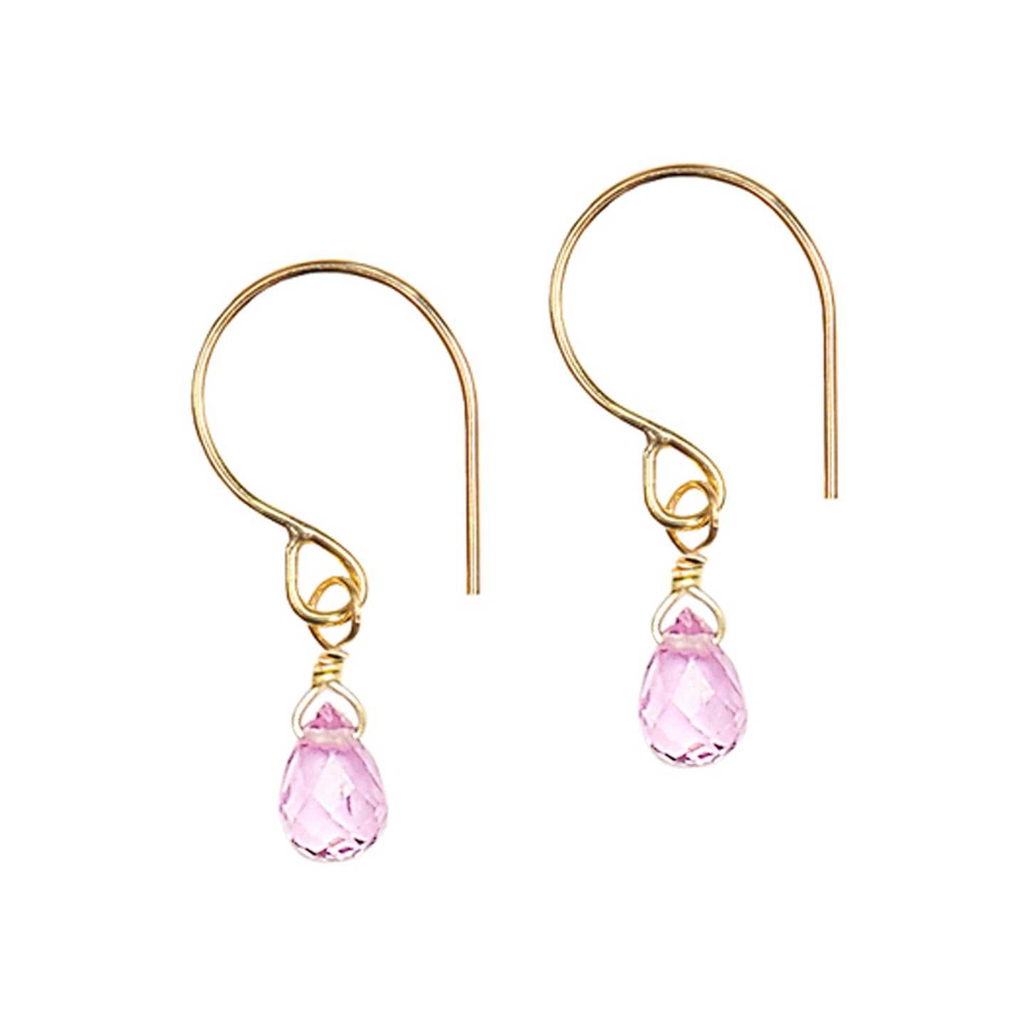 Sapphire Drop Fine Hooks - Pink