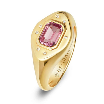 Pink Sapphire Signet Ring