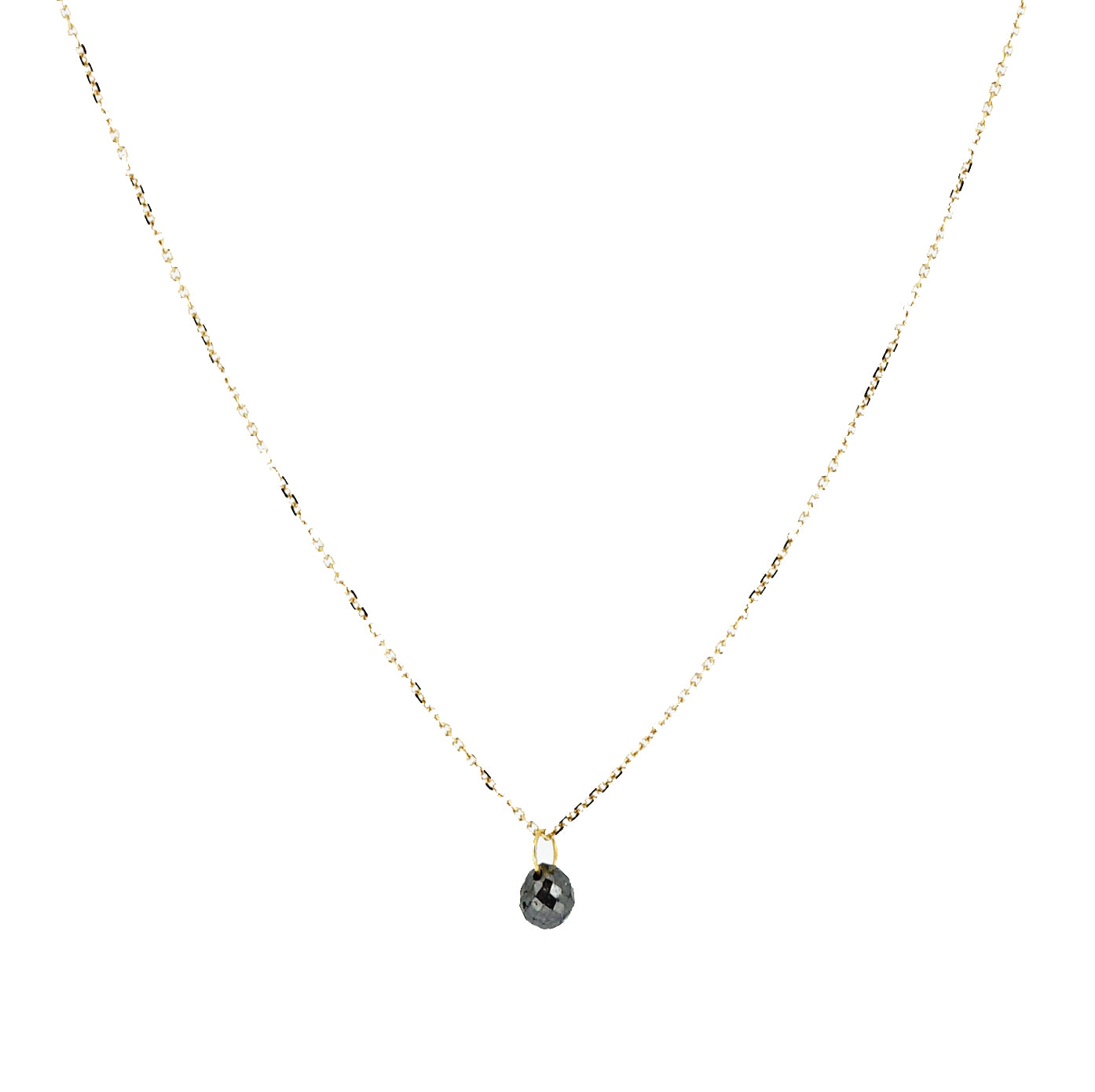 Black Diamond Drop Necklace