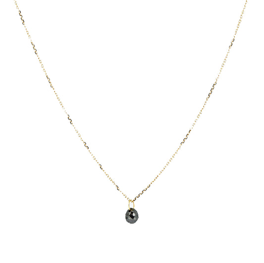 Black Diamond Drop Necklace