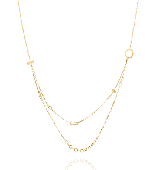 18ct Gold Chains Galore 2 chain necklace.
