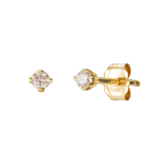 Champagne Diamond Stud Earrings