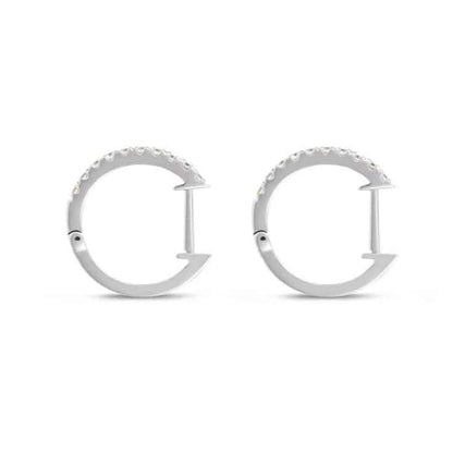 White Gold Diamond Hoops