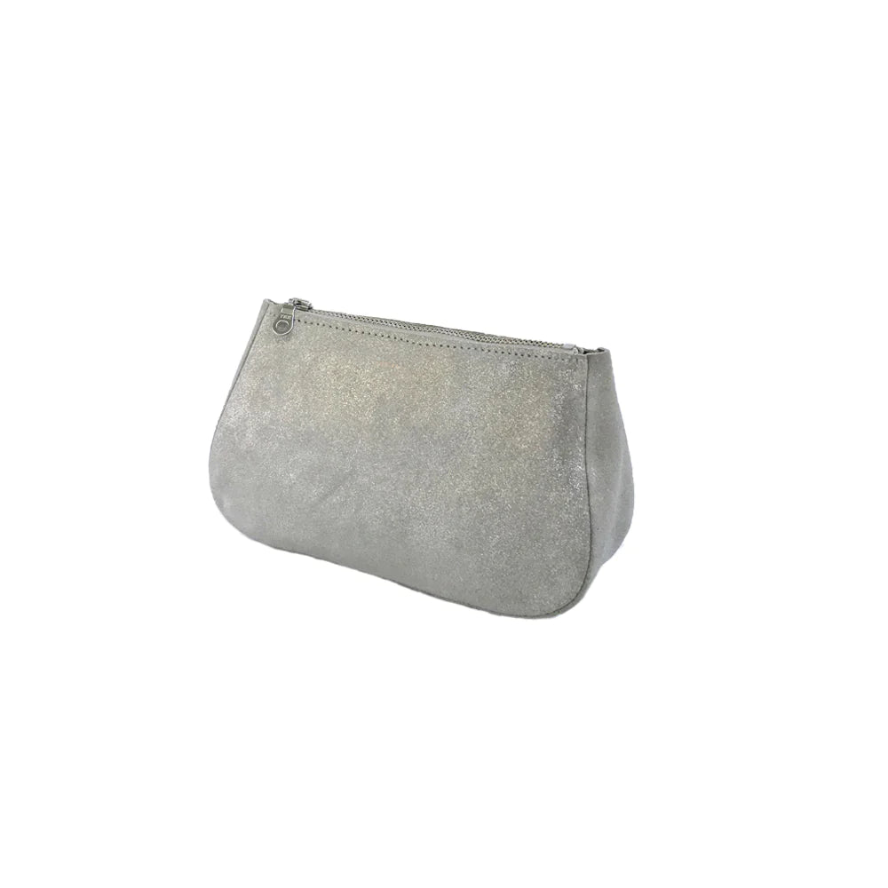 Small Leather Fatty Pouch - Sparkle Champagne