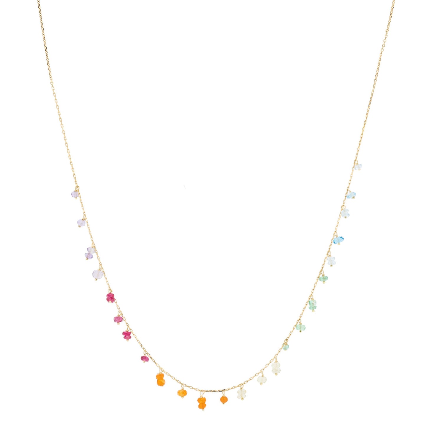 Sweet Pea 18ct gold Love is Love Longer rainbow Necklace
