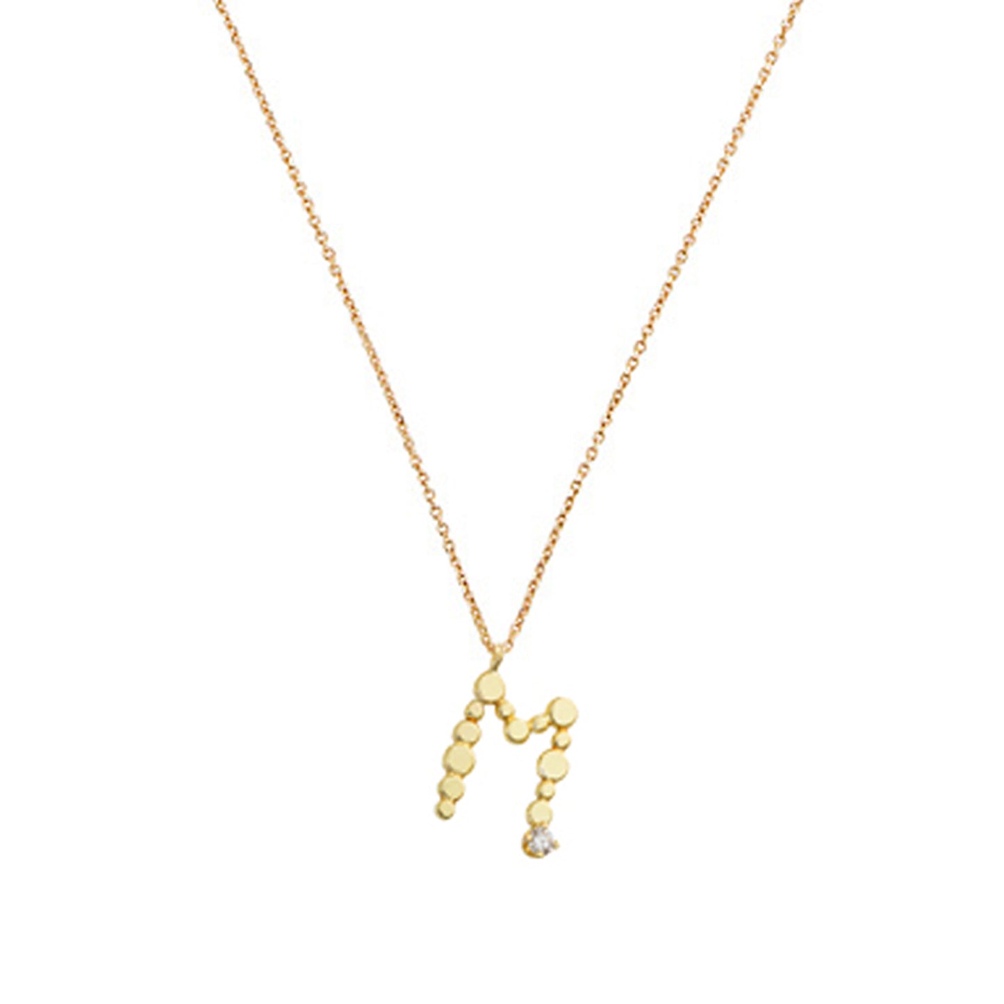 Love Letters 'M' Diamond Necklace