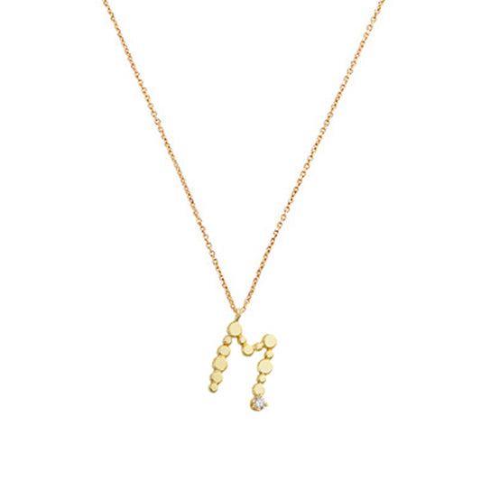 Love Letters 'M' Diamond Necklace