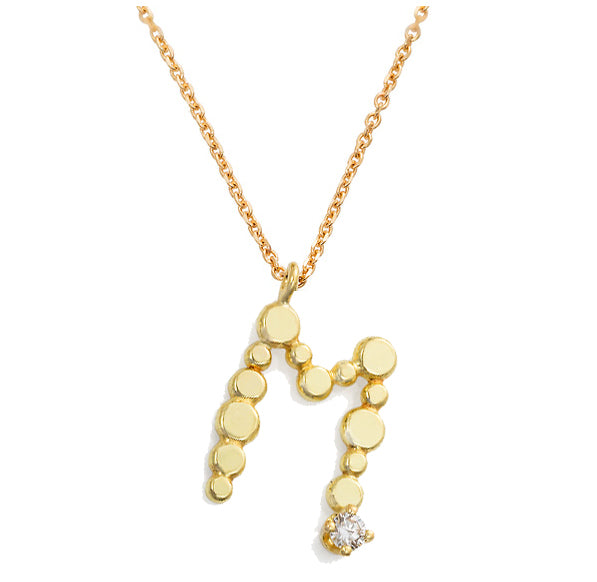 Love Letters 'M' Diamond Necklace