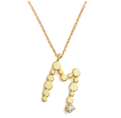 Love Letters 'M' Diamond Necklace